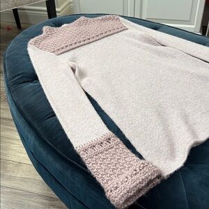 Tory Burch Women's Cowl Neck Sweater in Beige and purple